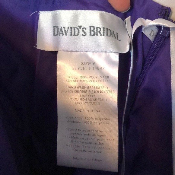 ❗️SALE ❗️ Purple Chiffon Bridesmaid Mini Dress - Picture 10 of 10